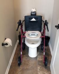 Free2Go Rollator with Built in Commode Seat